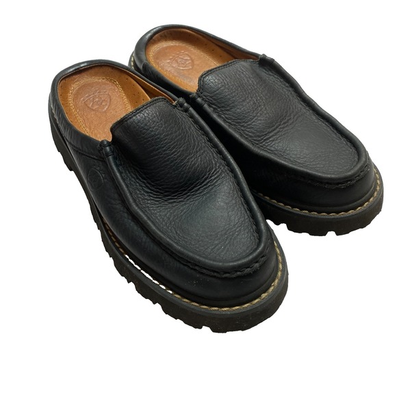 Ariat Slip On Shoes Womens 7B Black Leather Rugged West Pebbled - Picture 2 of 9